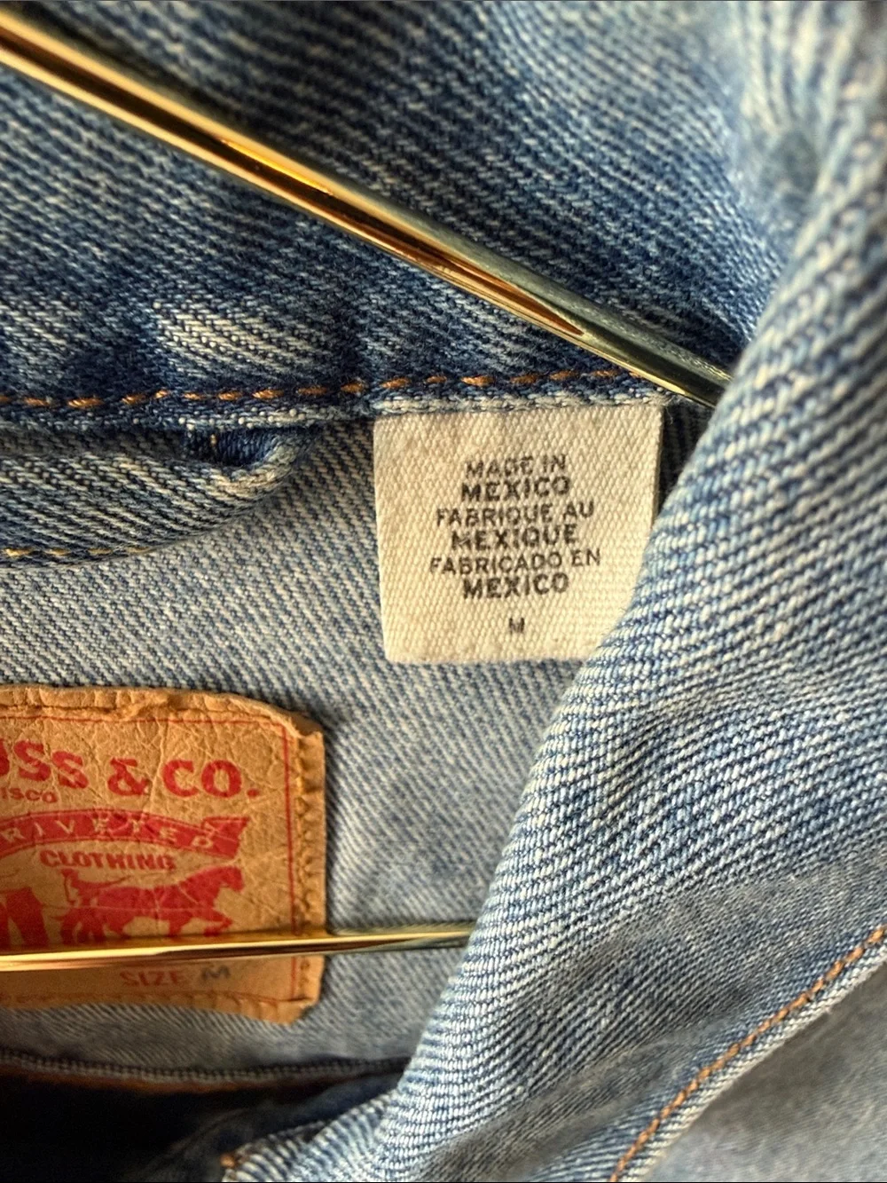 Levi's Light Blue Denim Jacket with Paint Detail